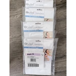 Style Basics Bandanas White 3 Pack Getting 4 Packages for Total of 12. New